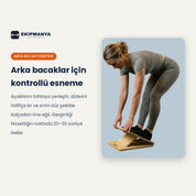 Ekipmanya Eğim Pro – Ayarlanabilir Ahşap Esneme Tahtası | Baldır ve Aşil Germe Rampası