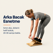 Ekipmanya Eğim Pro – Ayarlanabilir Ahşap Esneme Tahtası | Baldır ve Aşil Germe Tahtası